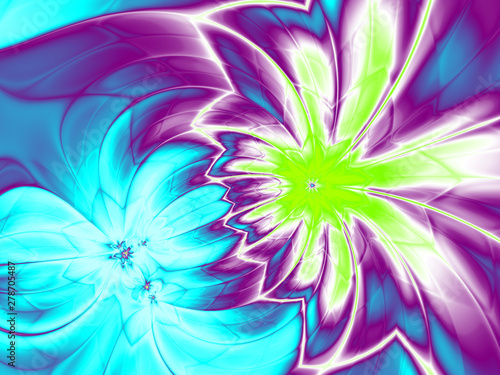 Beautiful abstract flower for art projects  cards  business  posters. 3D illustration  computer-generated fractal