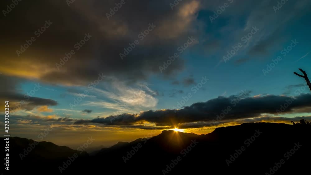 Clouds moving fast during sunrise time lapse Clouds moving fast during sunrise time lapse