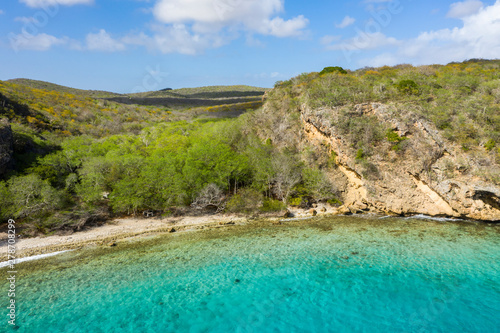 Aerial view over area Playa Hundu - Curaçao/Caribbean /Dutch Antilles