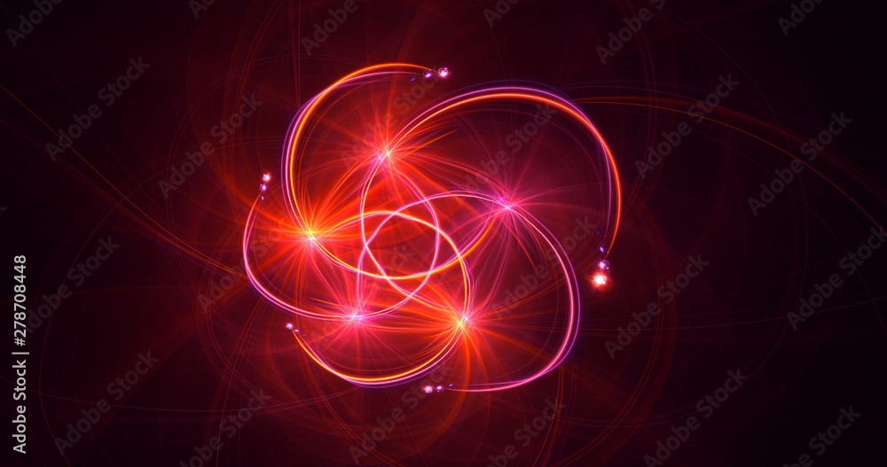 3D rendering abstract red fractal light background 3D rendering abstract red fractal light background