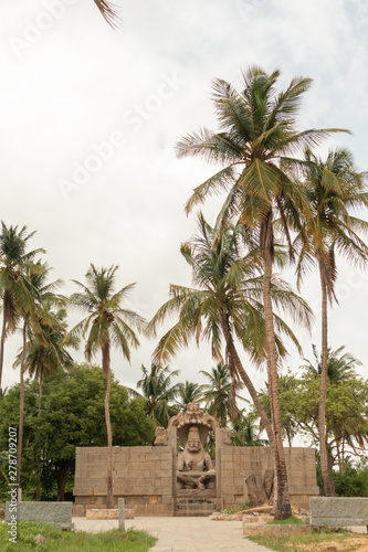 Ugra Narsimha or Lakshmi Narsimha temple at Hampi. The man-lion avatar of Lord Vishnu - seated in a yoga position.