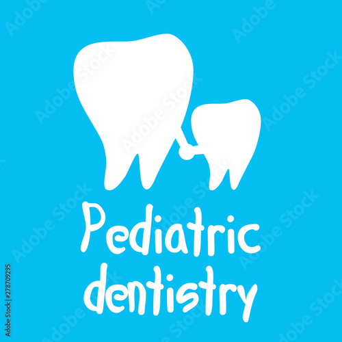 Vector logo for pediatric dentistry, dentistry for children