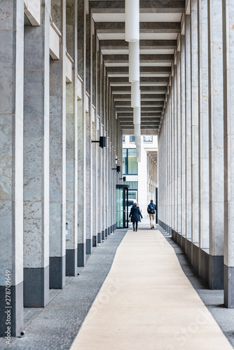 Frankfurt, Germany - June 12, 2019: Street view of Downtown Frankfurt, Germany.