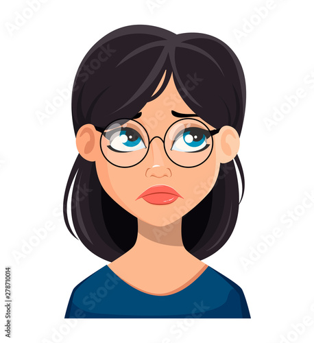 Face expression of beautiful woman
