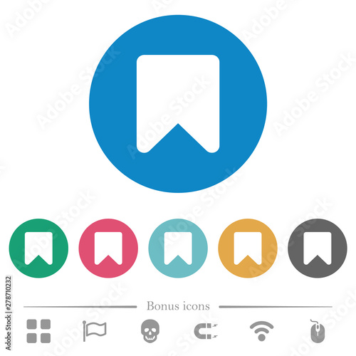 Bookmark flat round icons photo