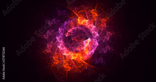 3D rendering abstract round light background