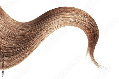 Brown hair isolated on white background