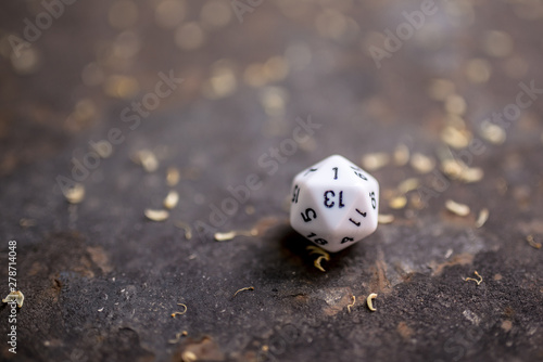 playing dice for role-playing and board games photo