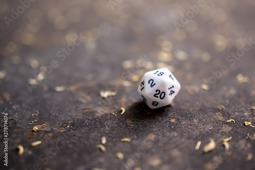 playing dice for role-playing and board games photo