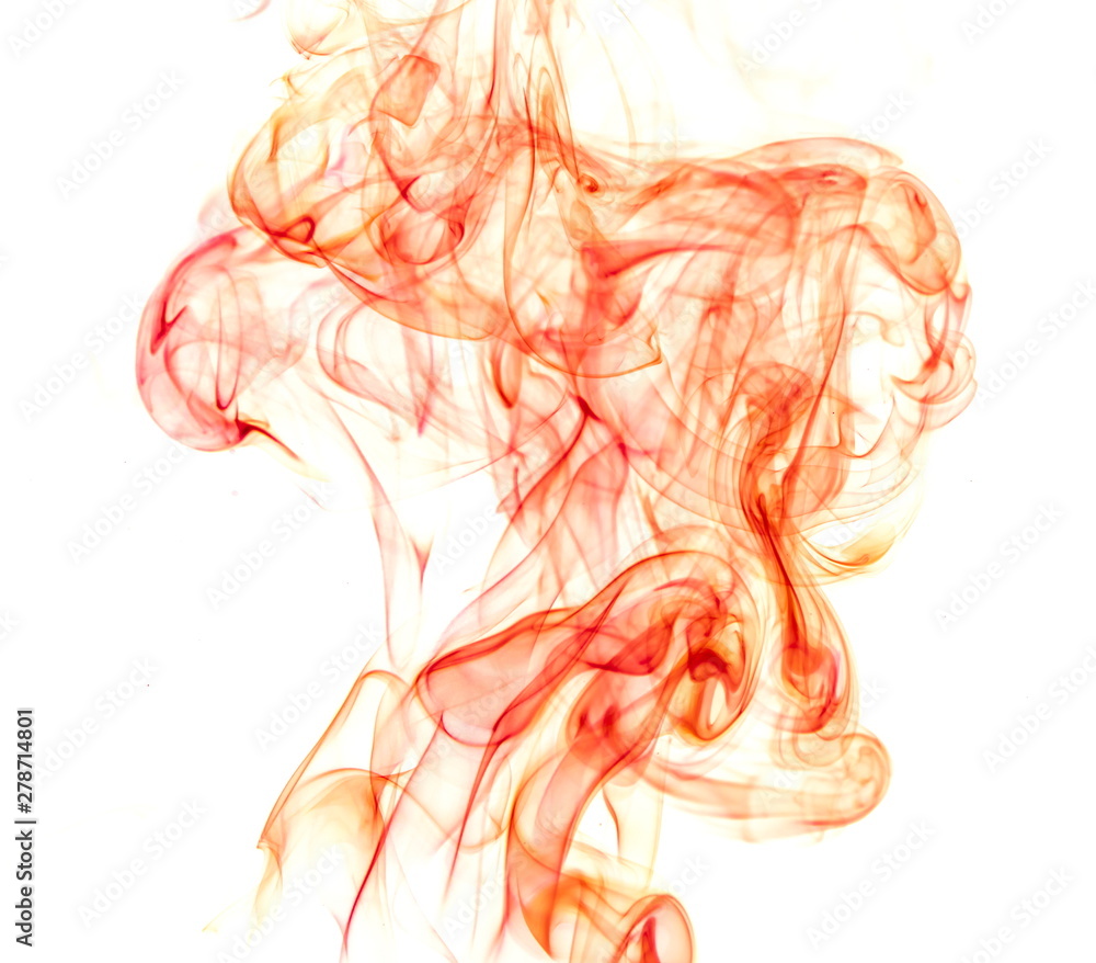 Red smoke on white background Red smoke on white background