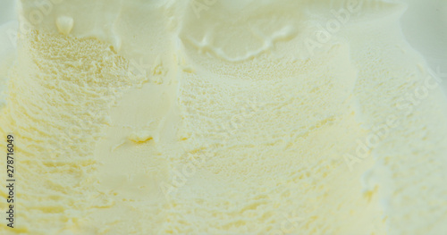 Texture ice cream Vanilla as background  Front view Blank for design.