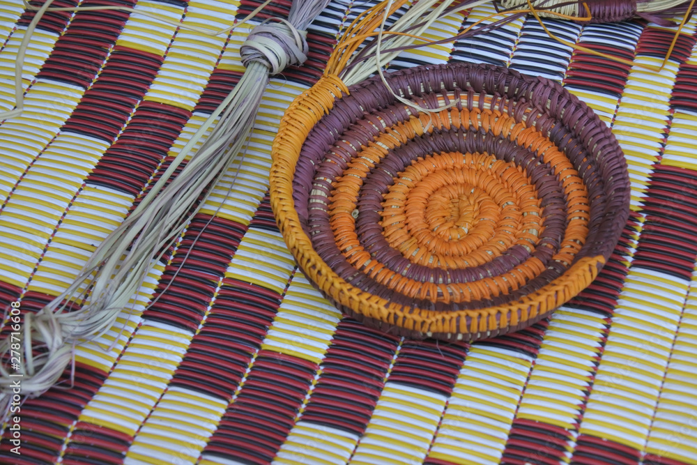 Native Australian Aboriginal basket weaving Stock Photo Adobe Stock