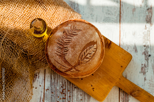 Rustic round bread