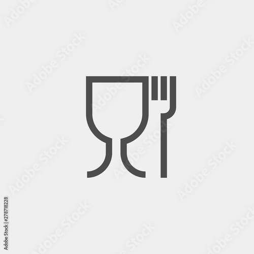 Non-toxic material flat vector sign