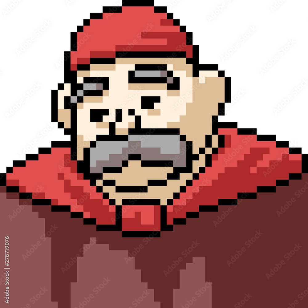 vector pixel art old man vector pixel art old man