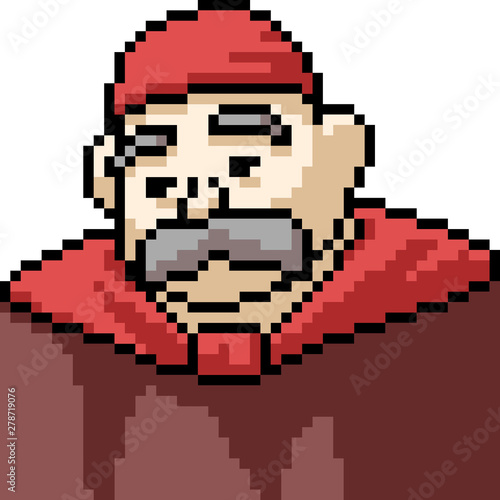 vector pixel art old man