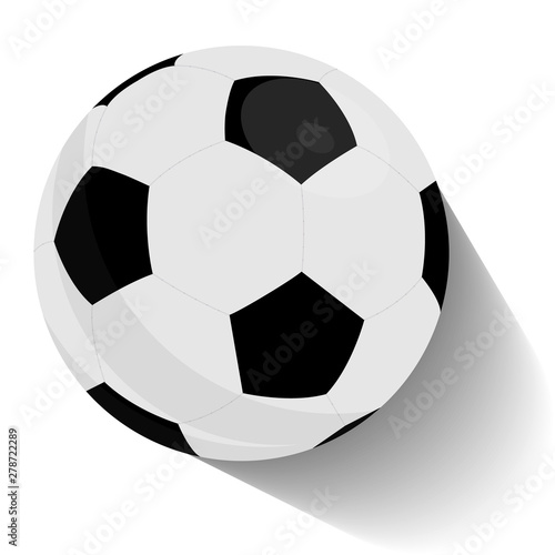 Soccer ball, football tournament. Football or soccer ball flying with motion trails vector illustration for sport game championship and competition design, eps 10