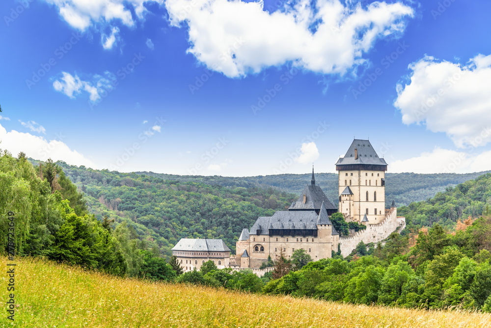 Karlstejn Castle. Summer day. Czech Republic.