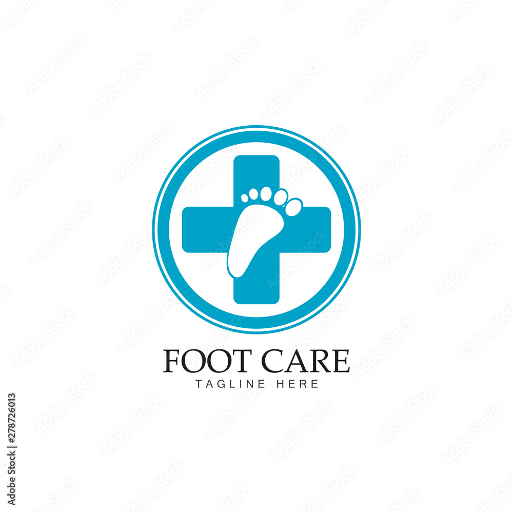 Foot care logo template design concept