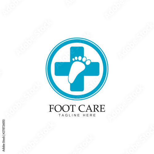 Foot care logo template design concept