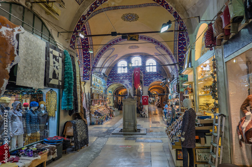 Grand Bazar interior in Istanbul, Turkey