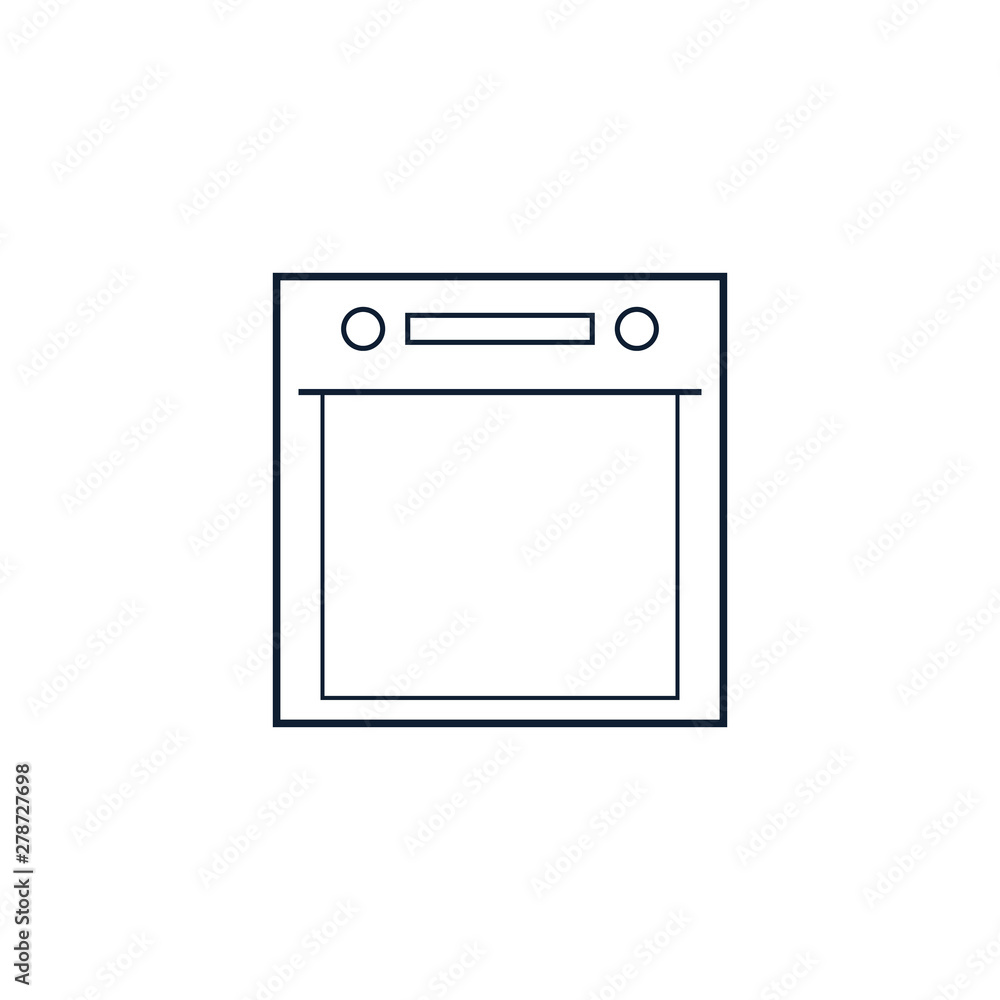 Oven line icon, kitchen furniture.Vector Illustration Oven line icon, kitchen furniture.Vector Illustration