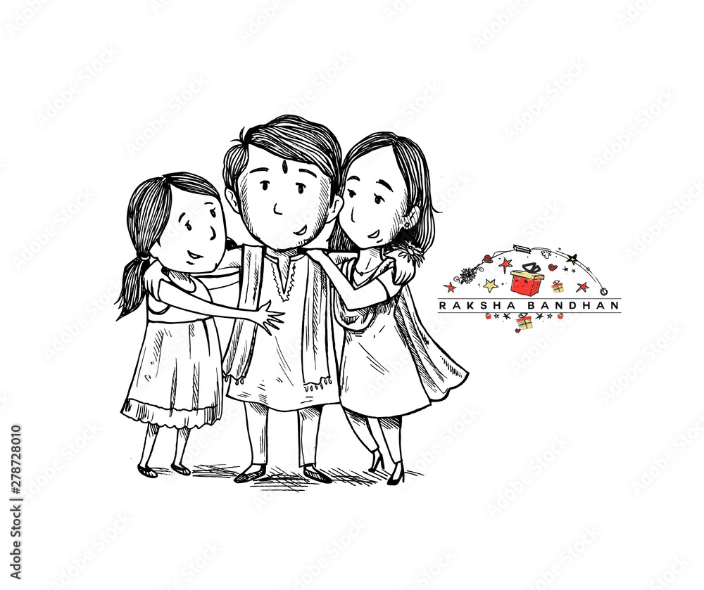 Happy Raksha Bandhan Celebration Poster Beautiful Frame With