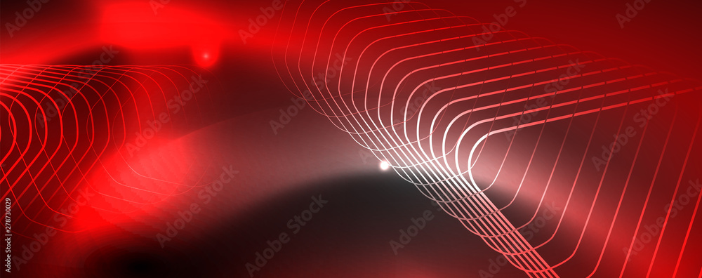 Shiny neon techno template. Neon lines background, 80s style laser rays Shiny neon techno template. Neon lines background, 80s style laser rays