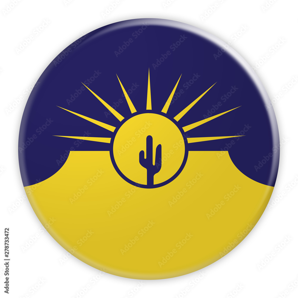 US City Button: Mesa Flag Badge, 3d illustration on white background US City Button: Mesa Flag Badge, 3d illustration on white background