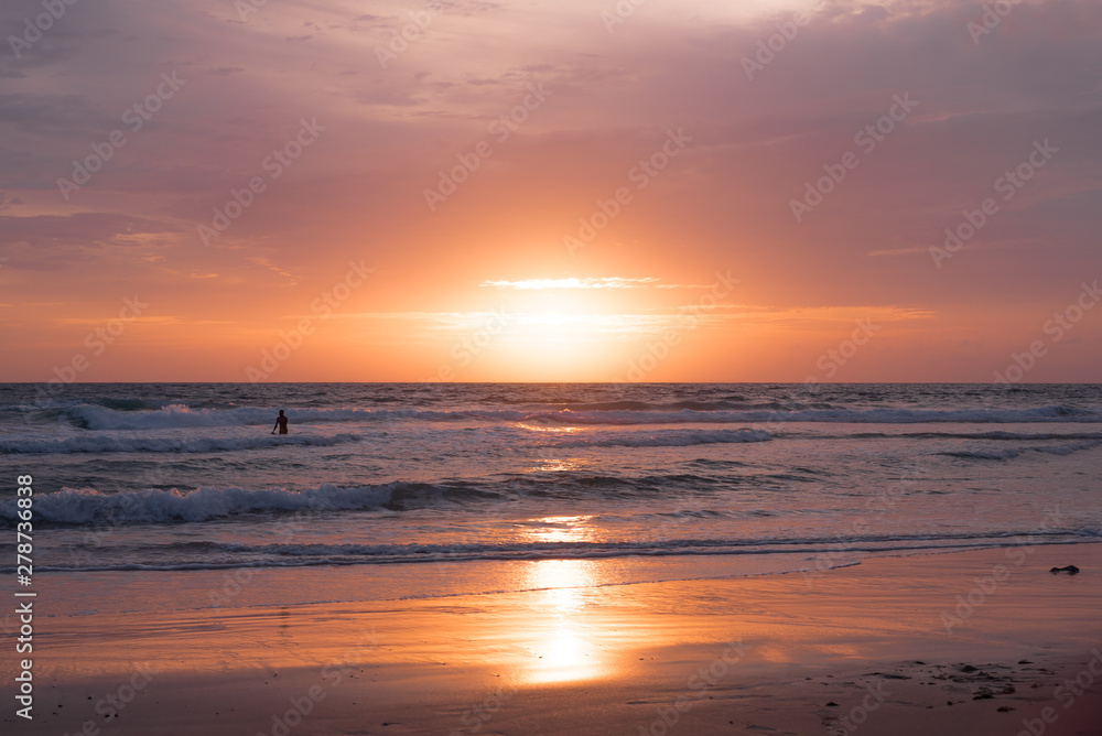 Sunset twilight sea
