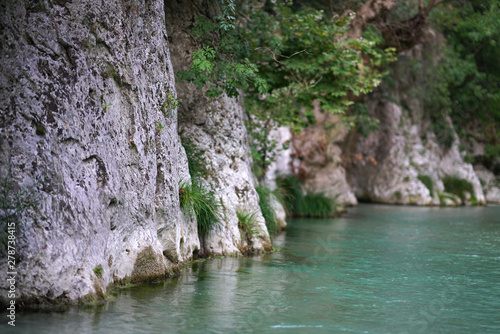 View of the Acheron River with its pristine nature in Epirus