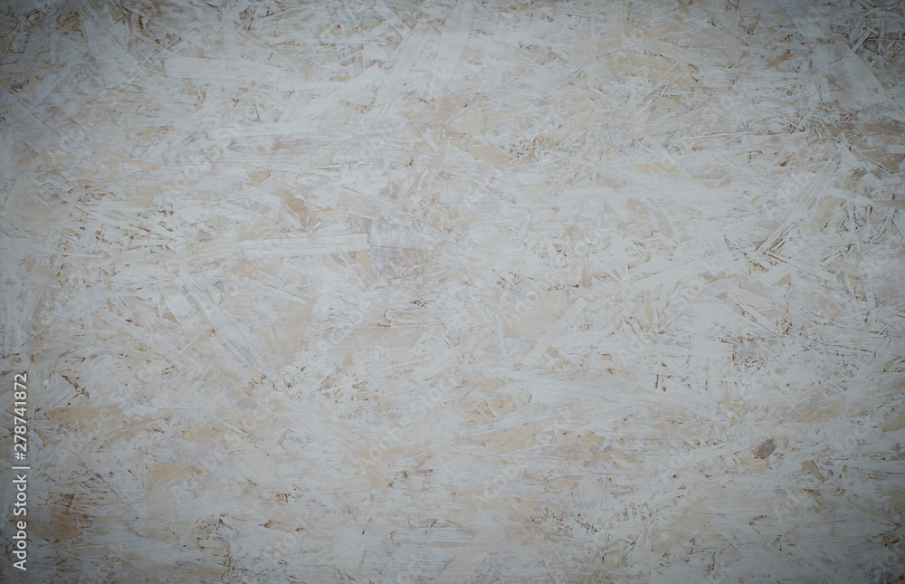 Obraz premium White painted OSB board as background, texture.
