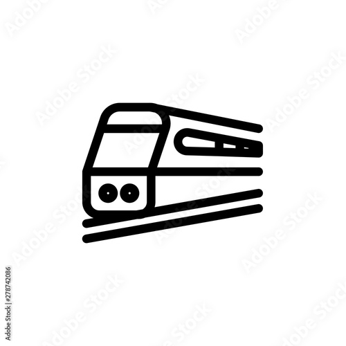 flat line train icon symbol sign, logo template, vector, eps 10