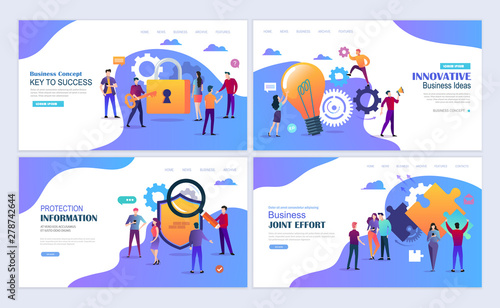  Business succes and business ideas landing pages template