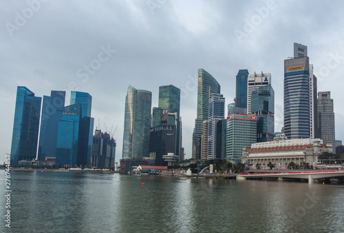  Singapore cityscape of the financial district and landmark in the morning © NattapanK