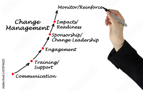 Presenting Diagram of Change Management. photo