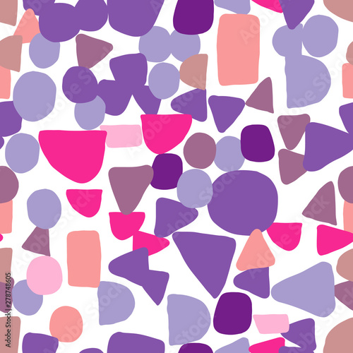 Abstract creative shapes seamless pattern. Simple design texture