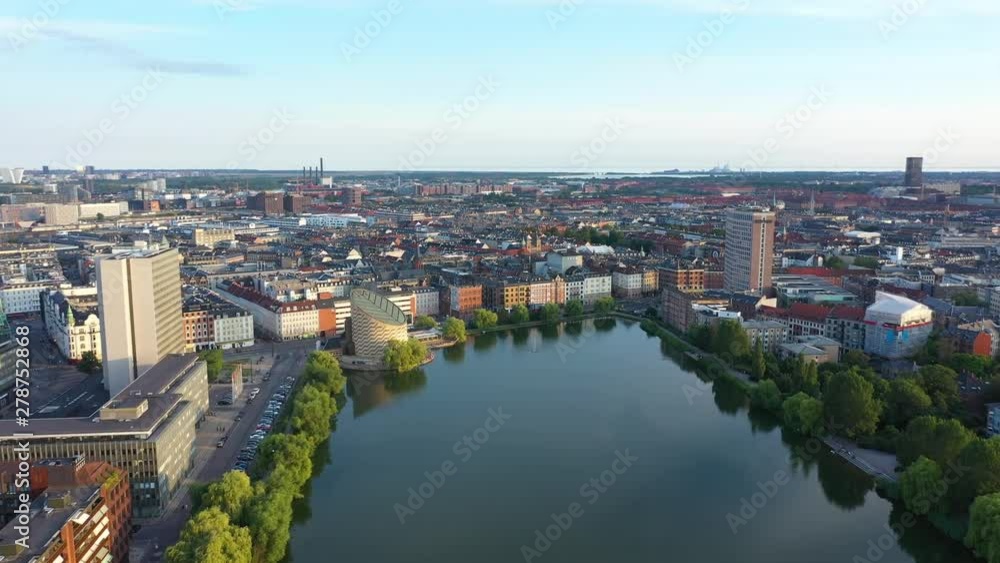 Aerial view of the Sankt Jorgens So lake in Kopenhagen, Denmark Aerial view of the Sankt Jorgens So lake in Kopenhagen, Denmark