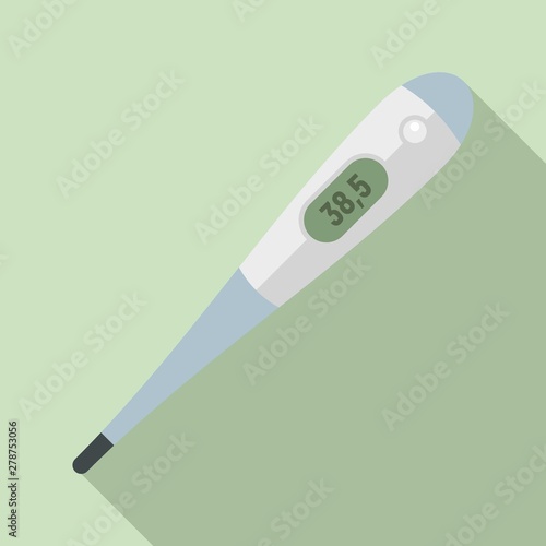 Electronic thermometer icon. Flat illustration of electronic thermometer vector icon for web design