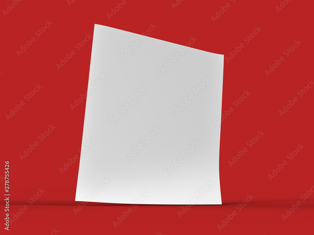 Empty paper sheet in A4 format - 3d illustration Empty paper sheet in A4 format - 3d illustration