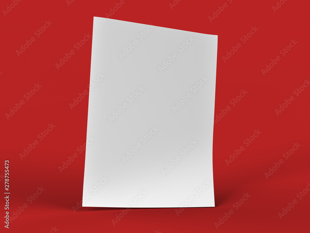 Empty paper sheet in A4 format - 3d illustration Empty paper sheet in A4 format - 3d illustration