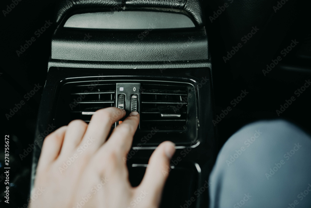 control of air conditioning in the car for the rear seat passengers.