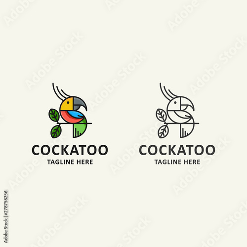 icon logo of bird concept with golden ratio
