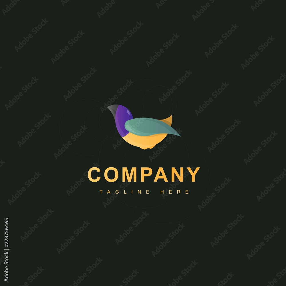 icon logo with bird concept