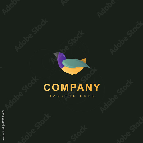 icon logo with bird concept