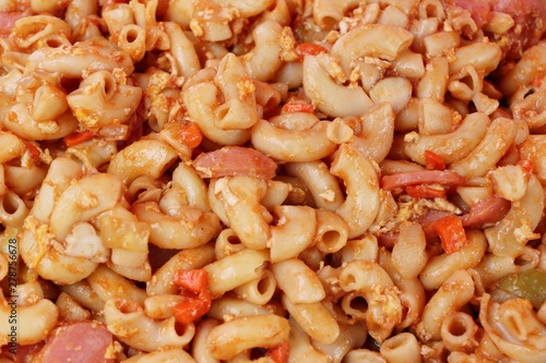 Spaghetti with pork delicious at street food