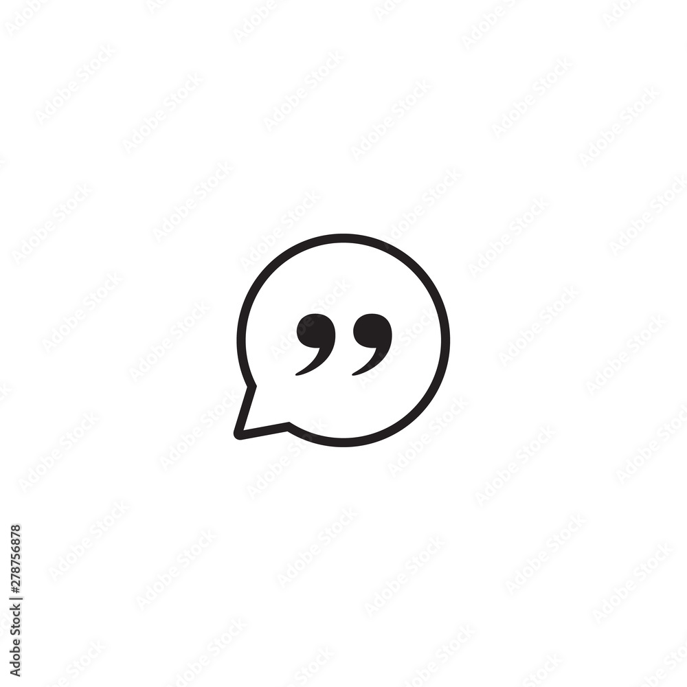 Quote Mark Icon Symbol Vector Illustration Quote Mark Icon Symbol Vector Illustration