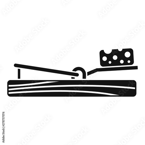 Mouse trap cheese icon. Simple illustration of mouse trap cheese vector icon for web design isolated on white background