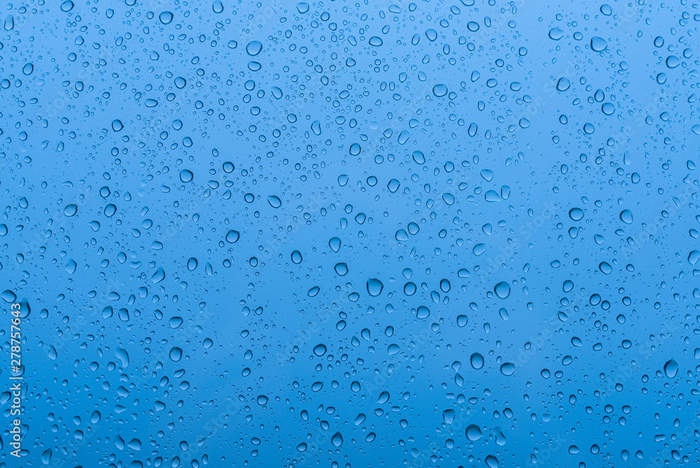 Water drops on glass - abstract background. - obrazy, fototapety, plakaty 