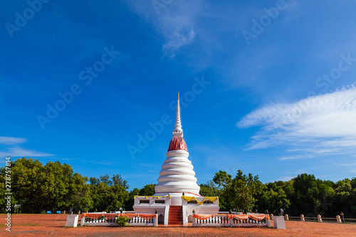 Waterfront pagoda in the mangrove forest. Old pagoda at the mangrove forest in Rayong province.